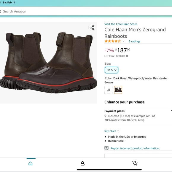 Cole Haan Men’s 4.ZeroGrand Rain Boots main image 7